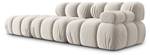 modulares Sofa BELLIS 4 Sitzplätze Hochglanz Beige