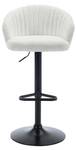 Tabouret de bar DORALIZ Lot de 2 Blanc - Textile - 52 x 105 x 54 cm