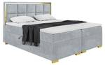 Boxspringbett Dani Gold Hellgrau - 160 x 214 cm - H3