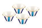 Keramikschüssel Set 4-tlg. Ø 10 cm Blau - Keramik - 10 x 5 x 10 cm