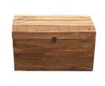 Coffre de rangement pin recyclé CHALET Marron - En partie en bois massif - 46 x 52 x 30 cm
