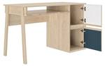 Bureau 1 niche 2 portes Larvik Beige - Bois manufacturé - 56 x 77 x 123 cm