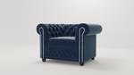 Sessel Karl Chesterfield Marineblau - Nachtblau