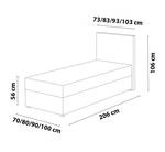 Boxspringbett Einzelbett Vera Mini Grau - Breite: 100 cm