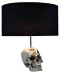 Tischlampe CRANIUM Schwarz - Silber - Metall - Textil - 40 x 44 x 40 cm