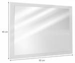 Miroir mural Emma 24039 Blanc - Verre - 45 x 60 x 2 cm