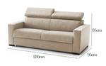 2-Sitzer festes Sofa  Micaela Beige