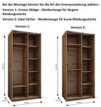 Armoire Lux 1 Argenté - Blanc - Largeur : 120 cm