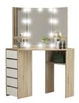 Schminktisch ML-Design Set Braun - Holzwerkstoff - 54 x 142 x 110 cm