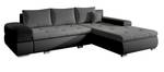 Ecksofa ARZO MINI Schwarz - Lavagrau - Breite: 275 cm