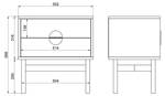 Table de chevet STOON Blanc - Bois manufacturé - 56 x 57 x 38 cm