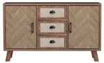 Sideboard FAN AGD66 Braun - Holzwerkstoff - Massivholz - 40 x 80 x 120 cm