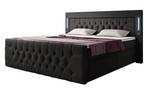 Boxspringbett Charme Schwarz - Breite: 200 cm - H2