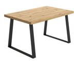 Table fixe Campello Chêne Nodi Marron - Bois manufacturé - 140 x 75 x 90 cm