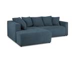 Schlaf-Ecksofa mit Box ELIE 4 Sitzplätze Blau