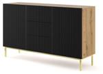 Buffet RAVENNA B SB150 2D3D Beige - Noir - Doré