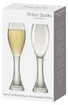 Manhattan Champagnerflöten 2er Set Glas - 6 x 24 x 6 cm