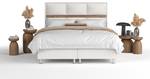 Boxspringbett Soto Beige - Breite: 160 cm