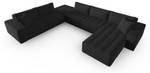 modulares U-Formsofa MIKE 8 Sitzplätze Schwarz