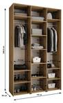 Drehtürenschrank Como 3 Beige - Gold - 160 x 50 cm