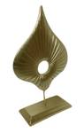 Skulptur Ellipse 2er Set Gold Gold - Kunststein - Kunststoff - Stein - 16 x 38 x 8 cm
