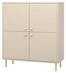 Sideboard VENUS SB100 4D Beige - Holzwerkstoff - Kunststoff - 100 x 113 x 40 cm