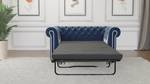 Sofa Karl, 2 sitzer, Chesterfield Marineblau