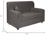 2-Sitzer festes Sofa  Dpasteu Weiß - Holz teilmassiv - 73 x 85 x 125 cm