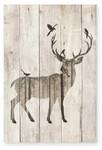 Holzpaneel Wasserhirsch Beige - Massivholz - 40 x 60 x 40 cm