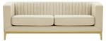 Dreisitzer-Sofa Slender Wood Creme