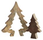 Weihnachtsbaum Rusty Braun - Holz teilmassiv - 17 x 3 x 20 cm