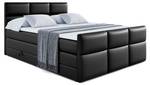 Boxspringbett OHIO-Z KING Hochglanz Schwarz - Breite: 200 cm