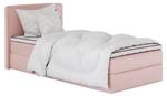 Boxspringbett MITTO CONTI Pink - Breite: 90 cm - H4