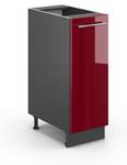 Meuble de cuisine Fame-Line 36469 Anthracite - Bordeaux brillant