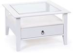 Table basse Pall Blanc - Bois massif - 75 x 45 x 75 cm