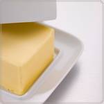 Butterdose Weißes Porzellan 16x11,5x9 Weiß - Porzellan - 12 x 9 x 16 cm