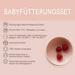 Baby Fütterungsset Pink - Naturfaser - 18 x 5 x 18 cm