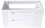 Armoire sous lavabos FIJI CUW120 2D Blanc - Bois manufacturé - Matière plastique - 120 x 62 x 46 cm