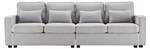 4-Sitzer Sofa Mercury Ⅷ Grau - Holzwerkstoff - Metall - Textil - Holzart/Dekor - Holz teilmassiv - 83 x 87 x 264 cm