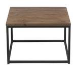Table gigogne bois/métal marron+noir Marron - Bois massif - 6 x 66 x 6 cm