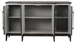 Sideboard STILIG SB152 4D Grau - Holzwerkstoff - Kunststoff - 152 x 92 x 42 cm