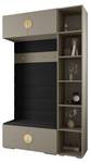 Garderobe Inova 4 Z20 Schwarz - Gold - Grau - Gold