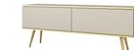 TV-Lowboard Praia Beige - Braun - Gold