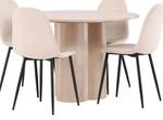 Essgruppe Olivia 19 (5-teilig) Beige - Massivholz - 110 x 75 x 110 cm