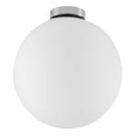 LED Deckenleuchte Ø30cm Glaskugel Weiß Weiß - Glas - Metall - 30 x 32 x 30 cm