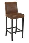 Tabouret de bar SANTOS Lot de 2 Marron - Textile - 49 x 117 x 46 cm