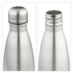 Trinkflasche Edelstahl 500 ml Silber - Metall - 7 x 28 x 7 cm