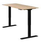 Elektrischer Tisch Homedesk Eco Melamin Wildeiche Dekor - Breite: 130 cm - Schwarz