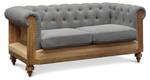 2-Sitzer Sofa Montaigu Grau - Textil - 73 x 165 x 82 cm