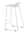 Tabouret de bar Wave lot de 2 Verre blanc